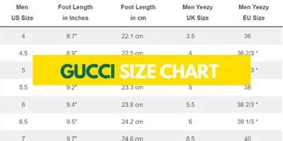 size 6 gucci|Gucci size conversion chart.